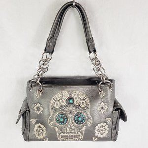 Jennifer Sugar Skull Head PU Leather Top-Handle Handbags Single-Shoulder Tote Crossbody Bag Messenger Bags For Women Jennifer Sugar Skull Head PU Leather Top-Handle Handbags Single-Shoulder Tote Crossbody Bag Messenger Bags For Women